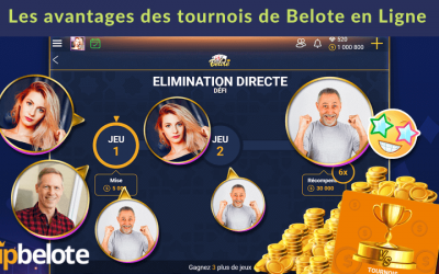 Les avantages des tournois de belote en ligne
